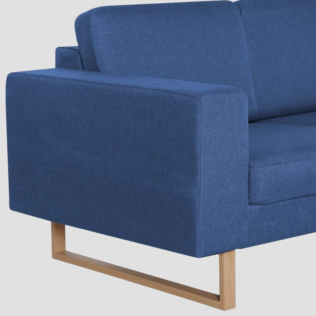 Ensemble de canapé 2 pcs tissu noir