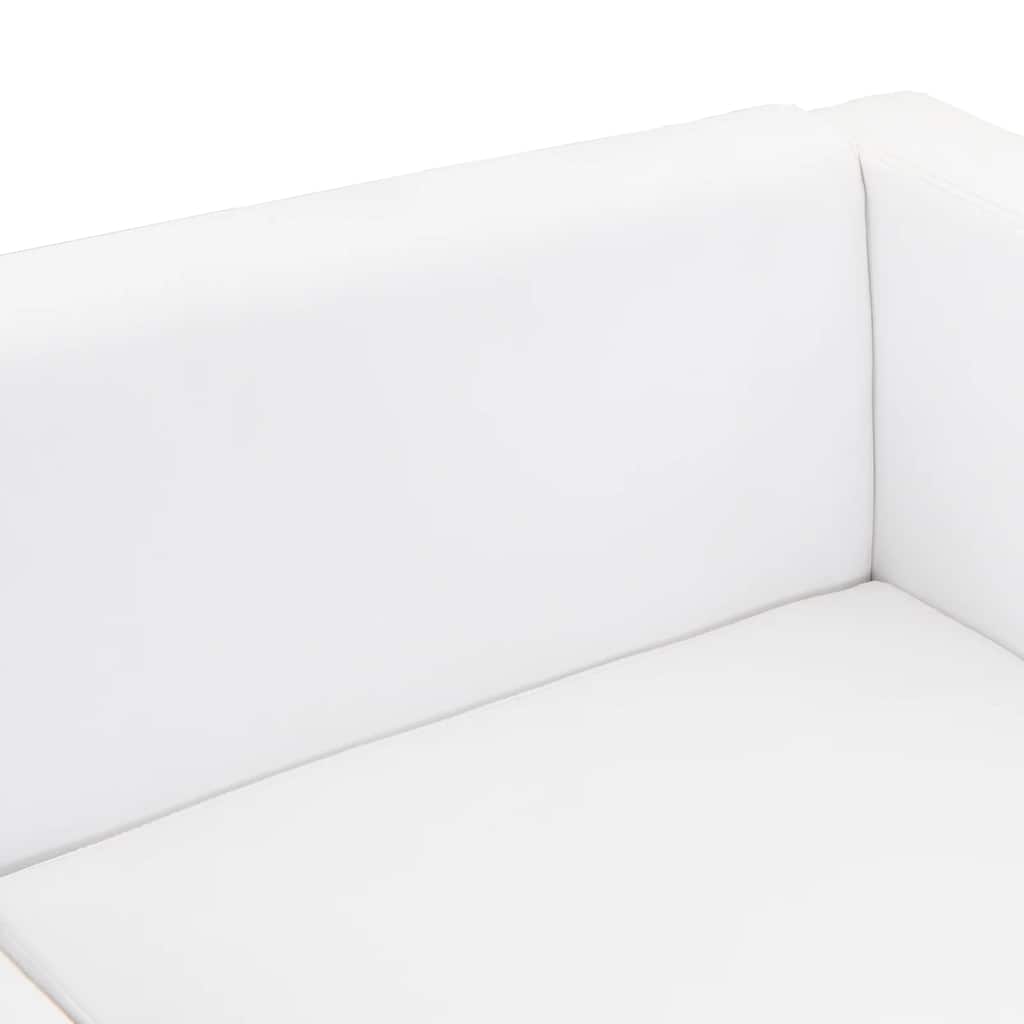 Ensemble de canapés 2 places et 3 places Cuir synthétique Blanc