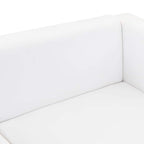 Ensemble de canapés 2 places et 3 places Cuir synthétique Blanc