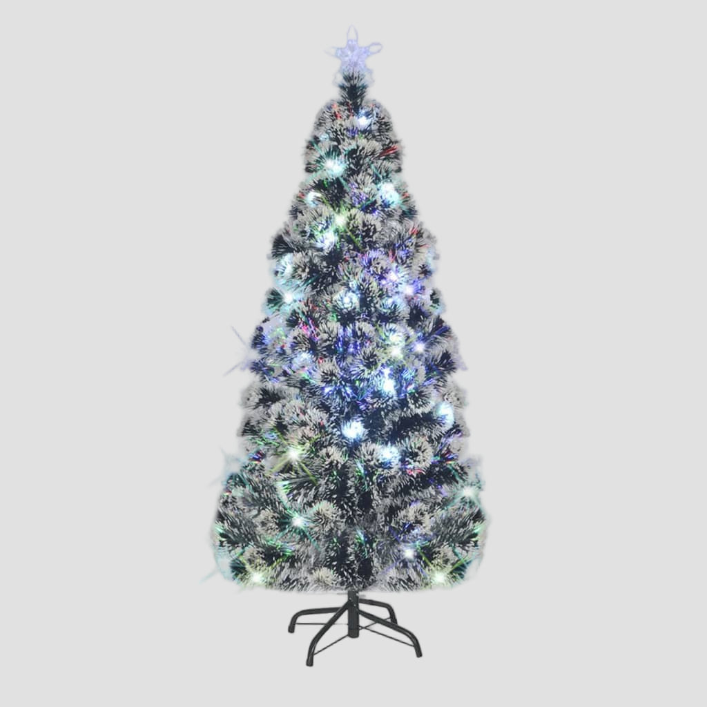 Sapin de Noël pré-éclairé avec support 180 cm fibre optique
