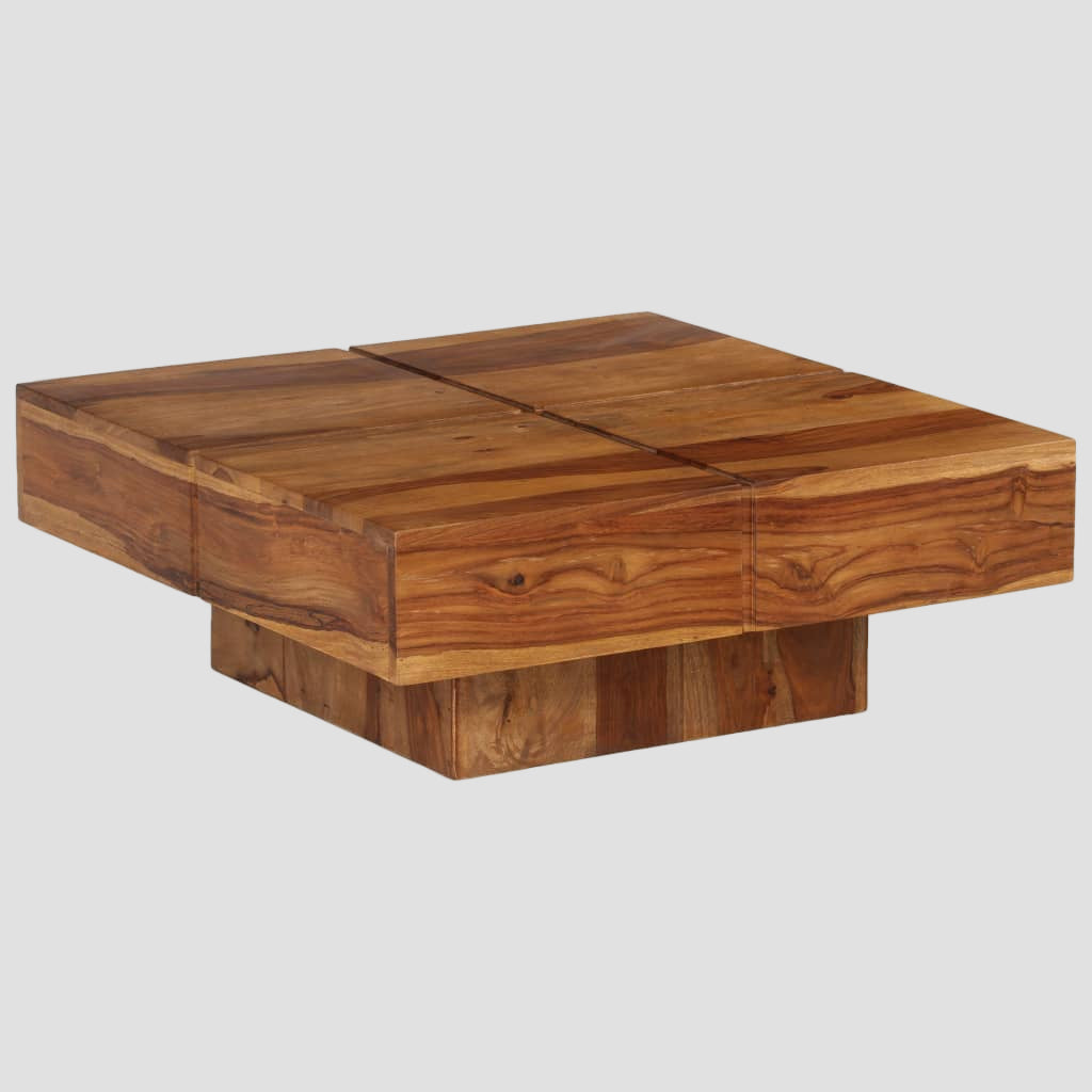 Table basse 80x80x30 cm bois d'acacia massif