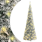 Sapin de Noël artificiel escamotable avec neige floquée 100 LED