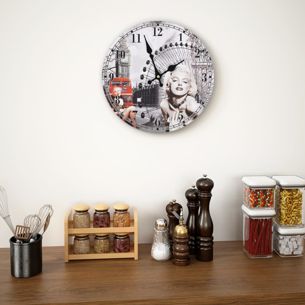 Horloge murale vintage Londres 30 cm