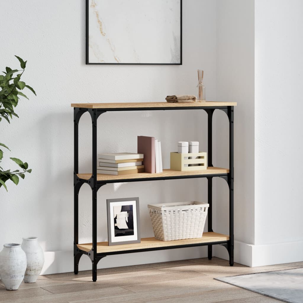 Table console en bois d'ingénierie 75x22,5x75 cm