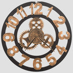 Horloge murale Métal 58 cm Doré et noir