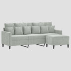 Canapé à 3 places avec repose-pieds 180 cm Velours