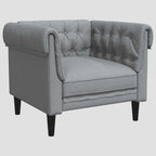 Canapé Chesterfield 2 places tissu