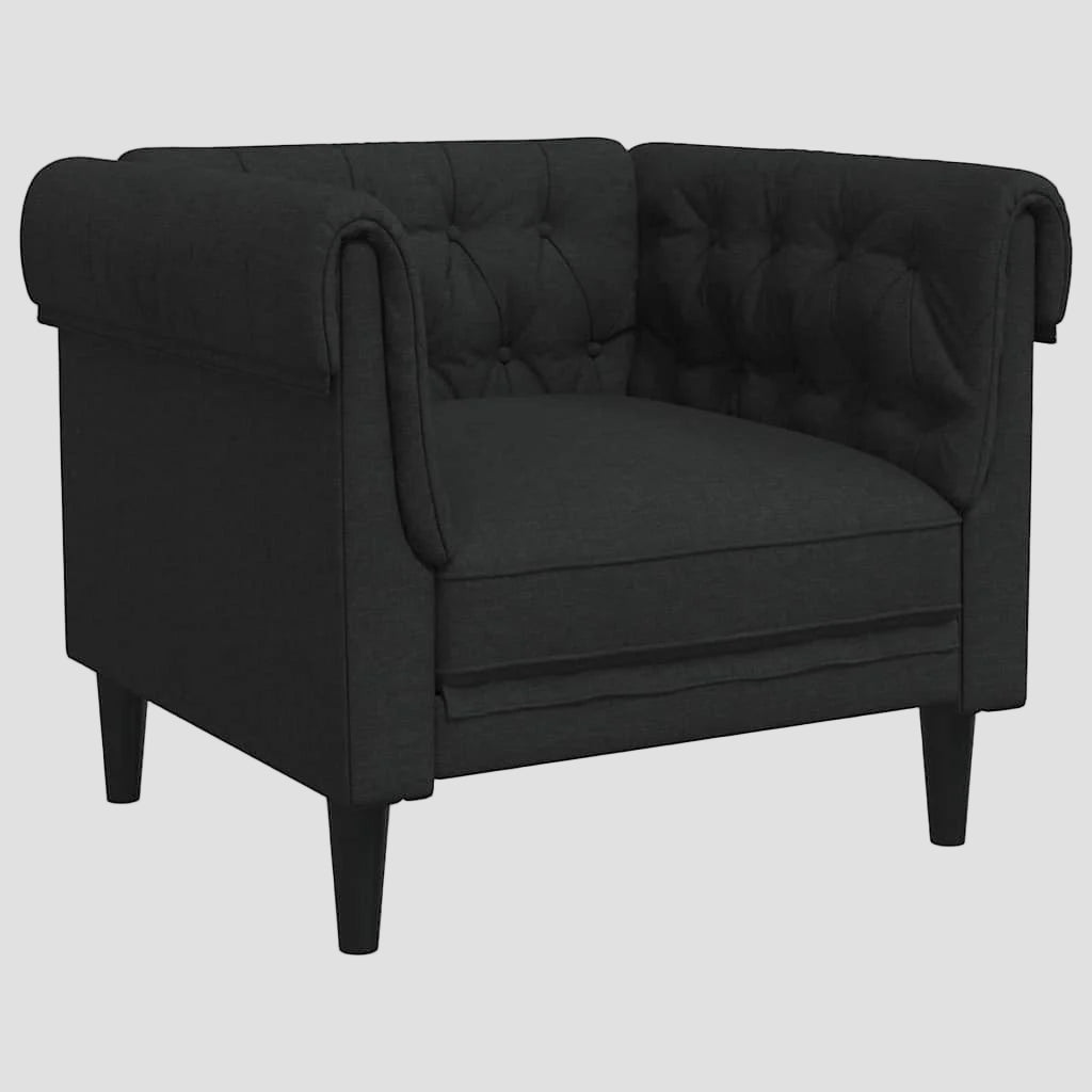 Canapé Chesterfield 2 places tissu