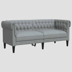 Canapé Chesterfield 2 places tissu