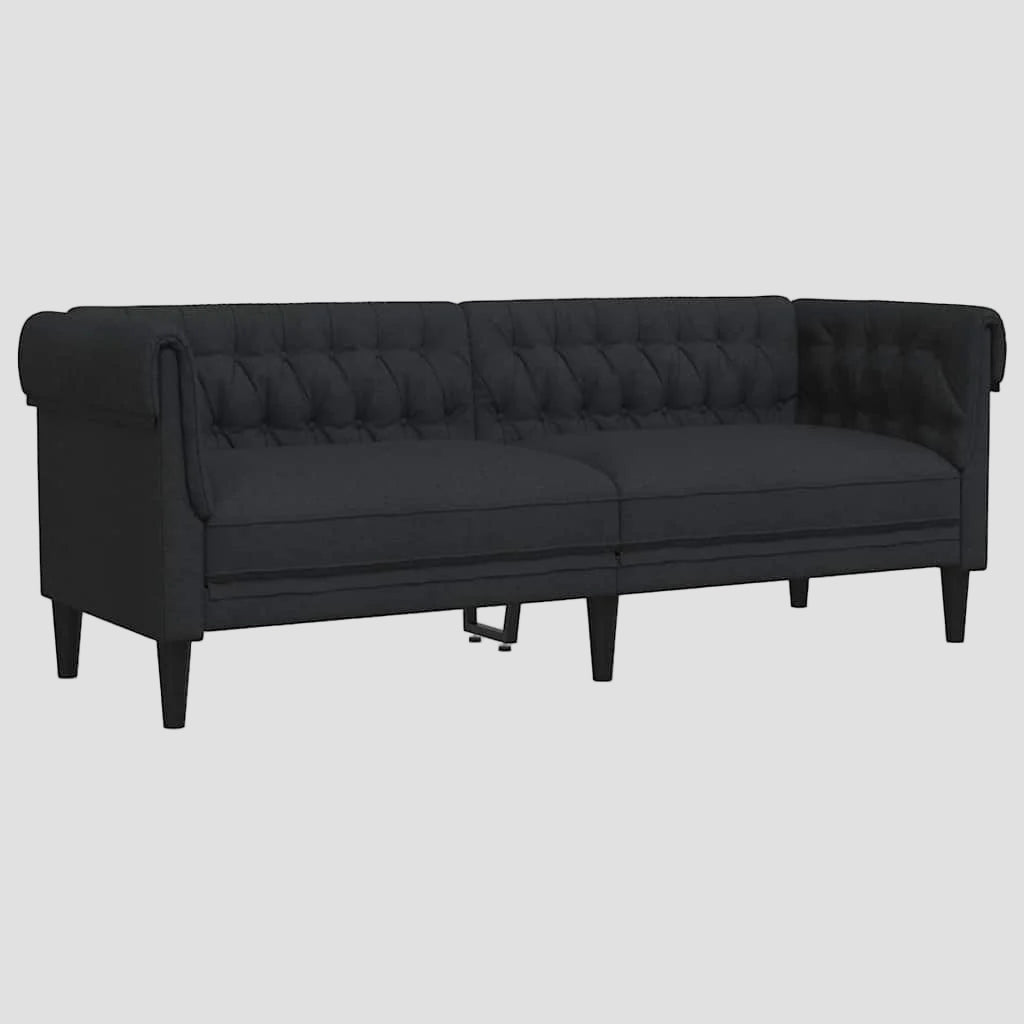 Canapé Chesterfield 3 places tissu