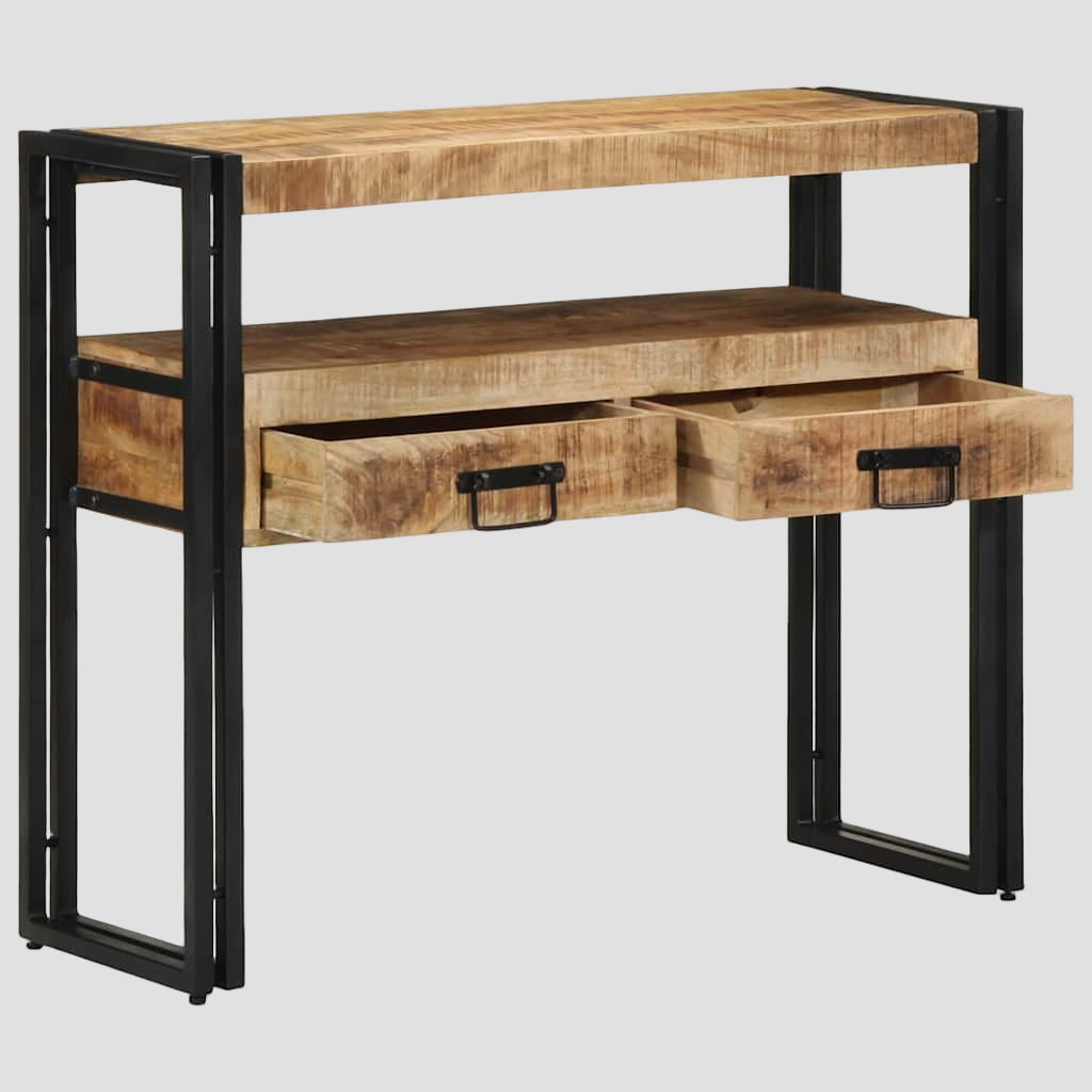 Table console Marron 90 x 33 x 75 cm bois de manguier massif