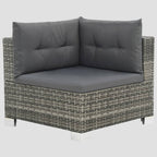 Salon de jardin 10 pcs avec coussins Résine tressée