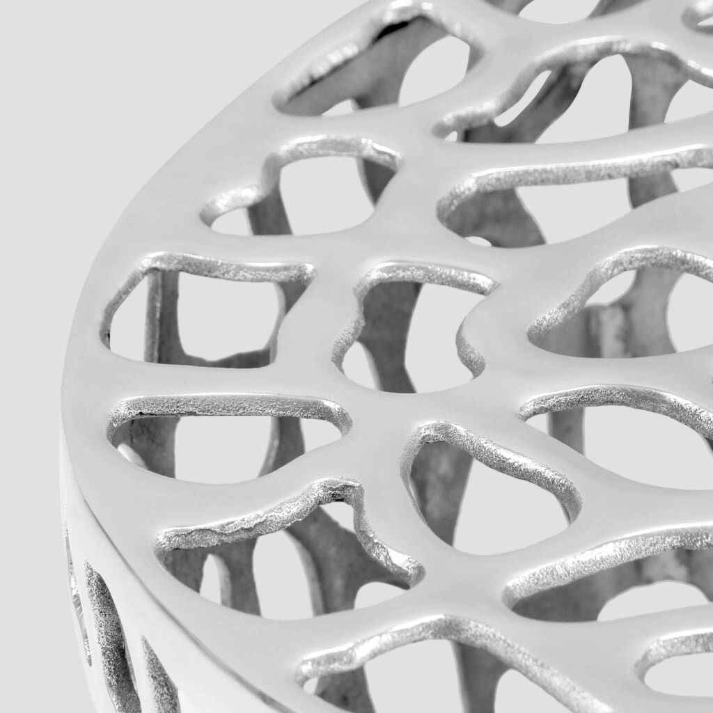 Table basse Aluminium moulé 70x30 cm Argenté