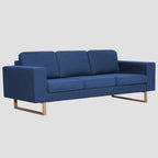 Ensemble de canapé 2 pcs tissu noir