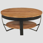 Table basse en bois d'acacia solide 65x65x32 cm