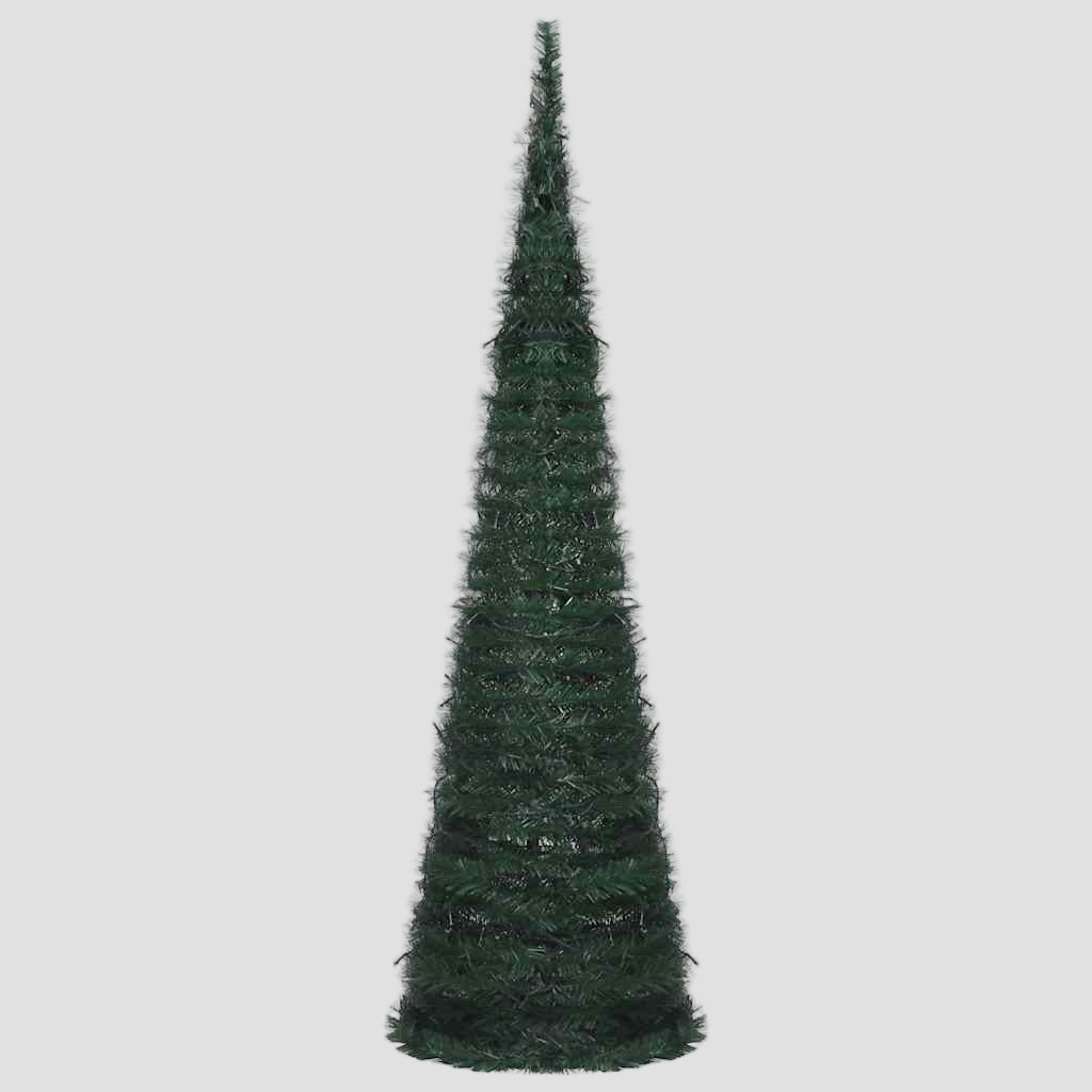 Sapin de Noël artificiel pré-éclairé avec guirlandes vert 150cm
