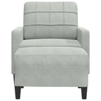 Fauteuil avec repose-pied en velours