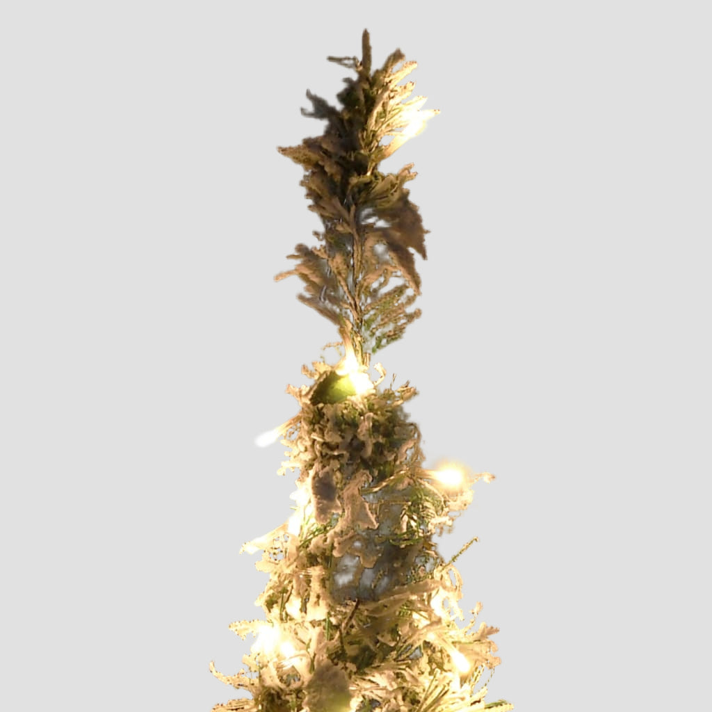 Sapin de Noël artificiel escamotable avec neige floquée 100 LED