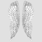 Sculpture d'ailes Argent 31 x 5 x 91 cm Aluminium