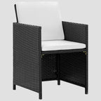 Ensemble à manger d'extérieur 5pcs coussins résine tressée