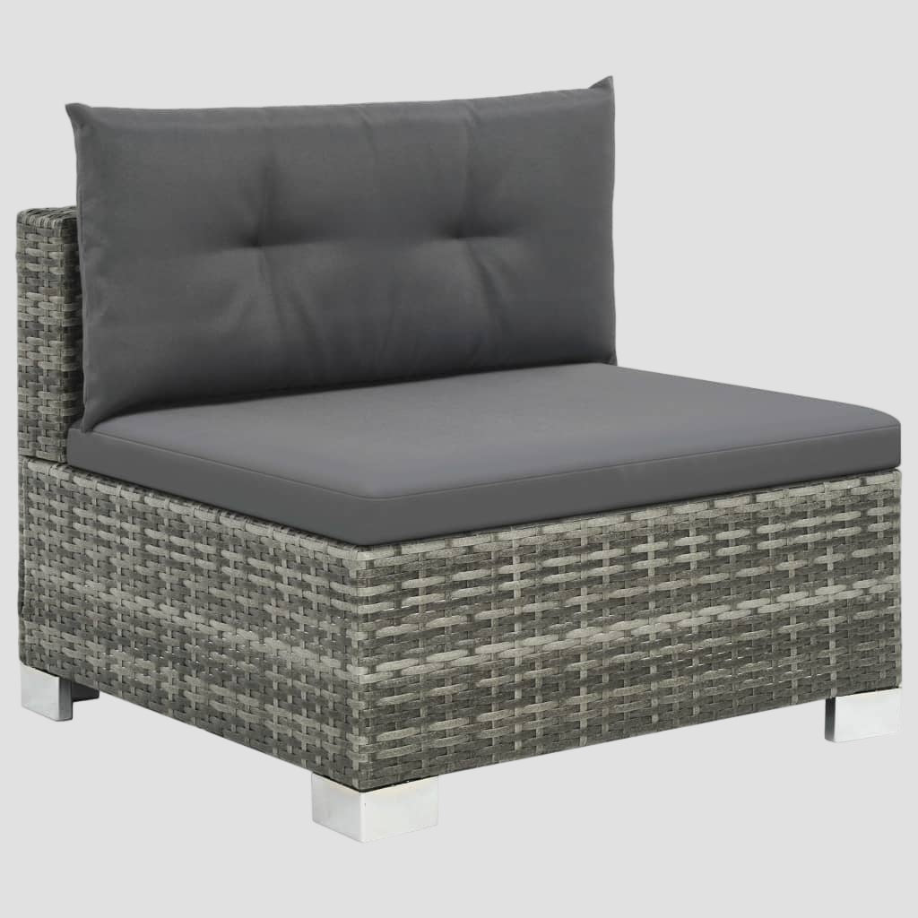 Salon de jardin 10 pcs avec coussins Résine tressée