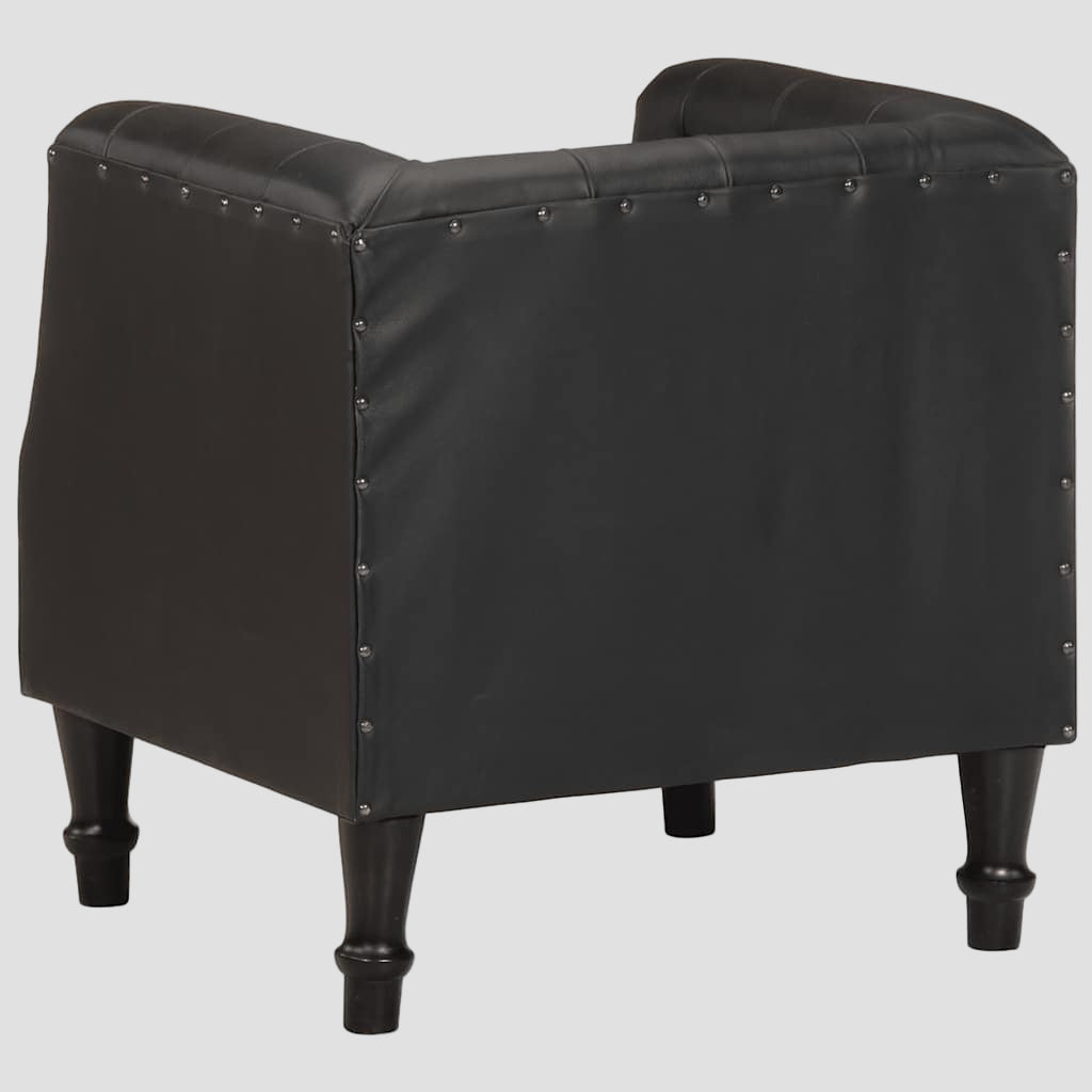 Fauteuil Noir Cuir véritable