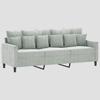 Canapé à 3 places avec repose-pieds 180 cm Velours