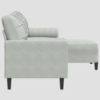 Canapé à 3 places avec repose-pieds 180 cm Velours