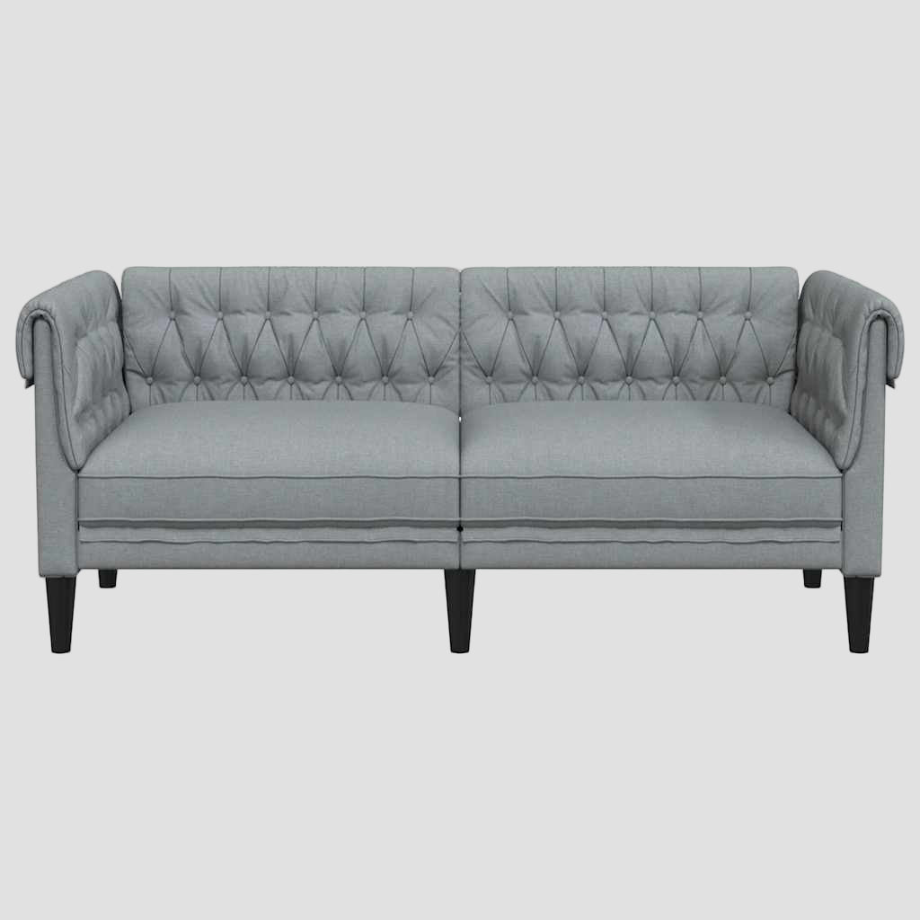 Canapé Chesterfield 2 places tissu