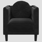 Fauteuil avec coussin gris clair Velours