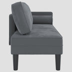 Chaise longue avec coussins velours