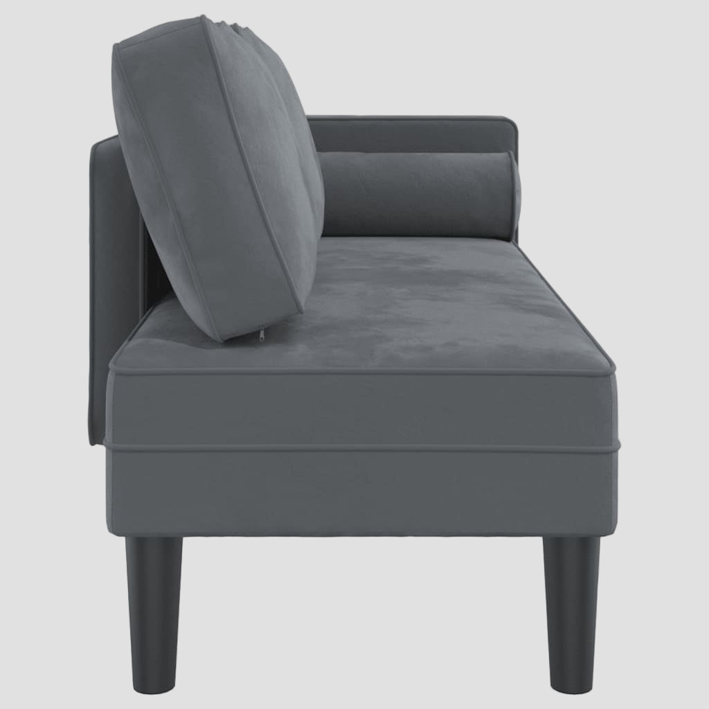 Chaise longue avec coussins velours