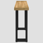 Table console NOAIN pieds en forme de U 120x30x75 cm massif pin