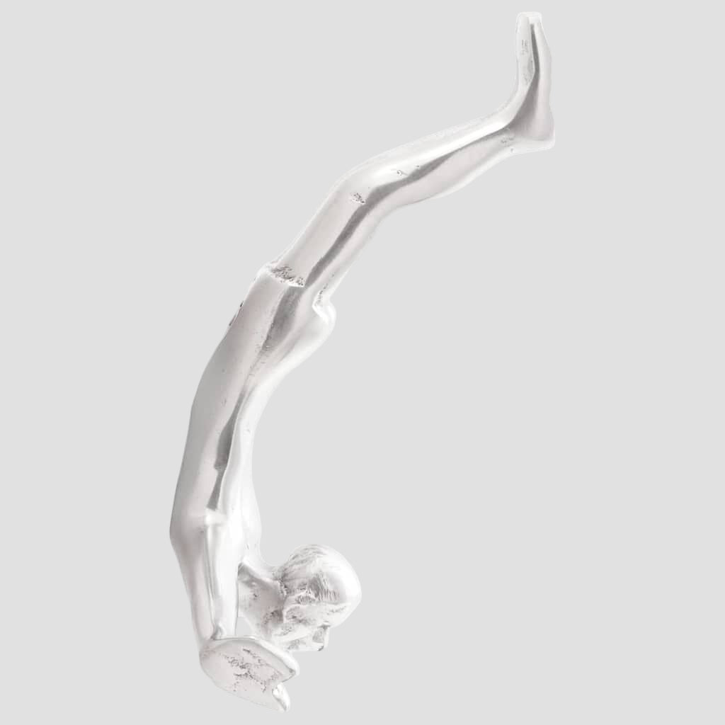 Sculpture Argent "Homme tombant" 22 x 8 x 25 cm Aluminium