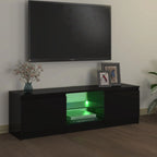 Meuble TV avec lumières LED Noir 120x30x36 cm