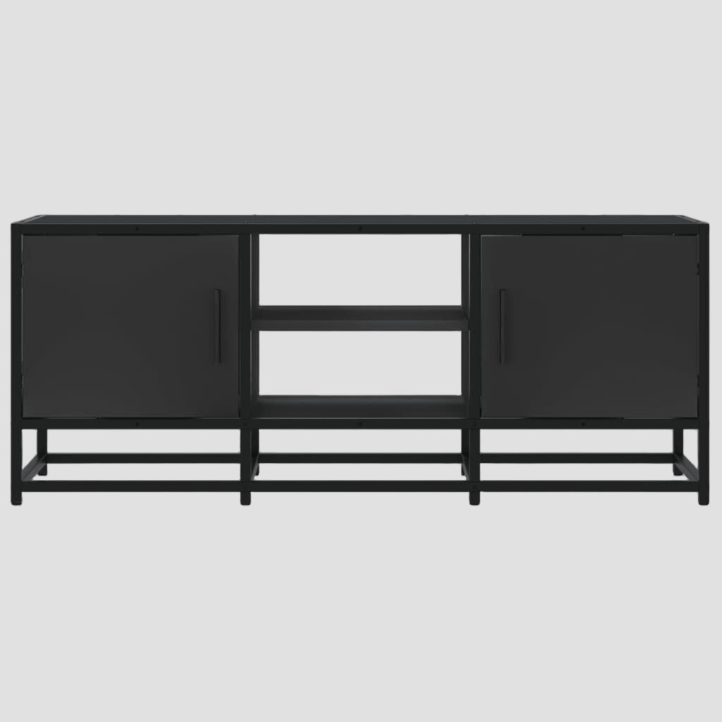 Meuble TV en bois d'ingénierie et métal 100x35x41 cm