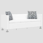 Ensemble de canapés 2 places et 3 places Cuir synthétique Blanc