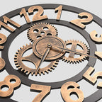 Horloge murale Métal 58 cm Doré et noir