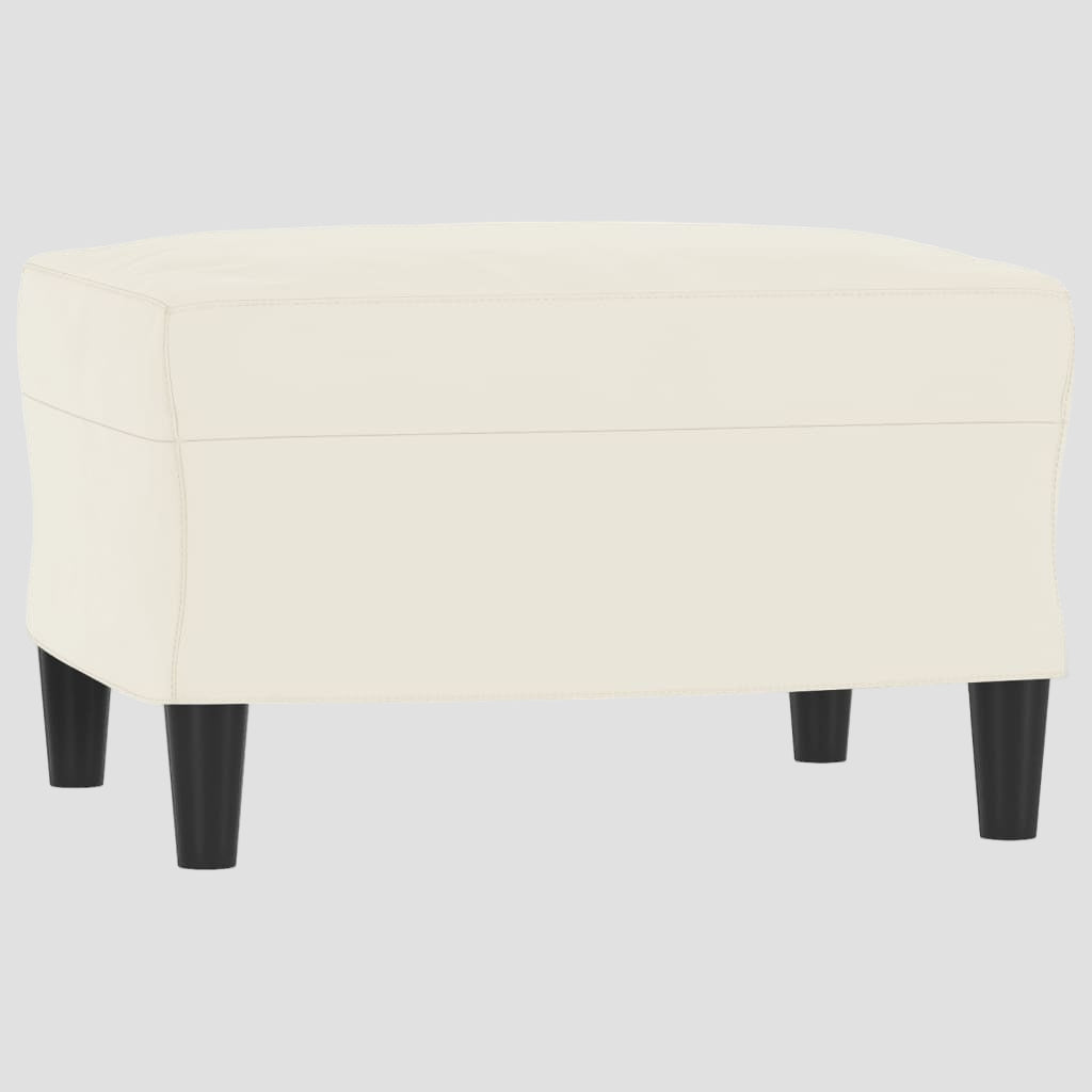 Canapé 3 places avec repose-pieds Noir velours