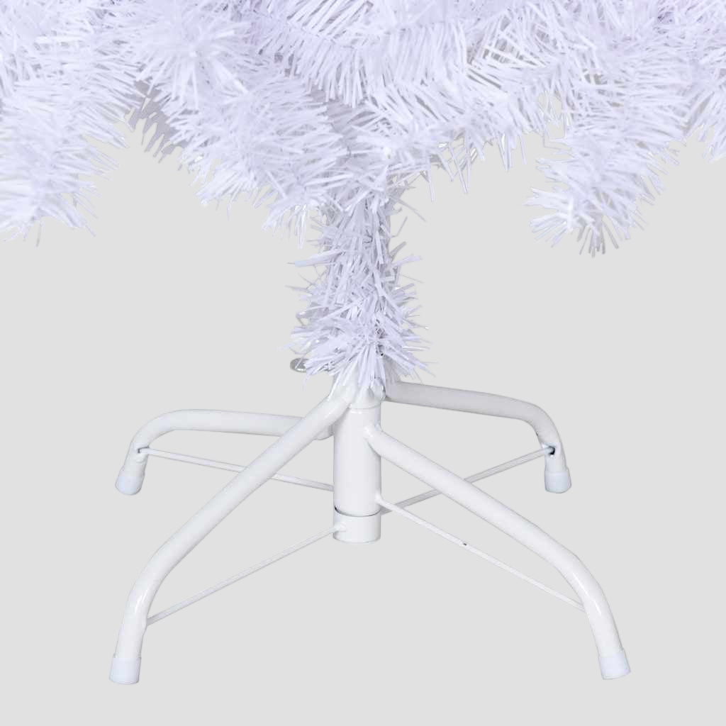 Sapin de Noël artificiel avec branches épaisses blanc 210cm