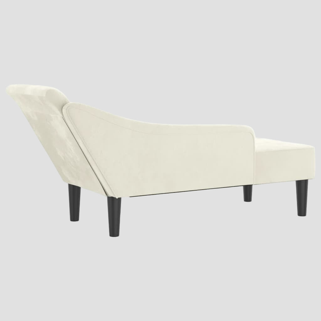 Chaise longue avec coussins velours