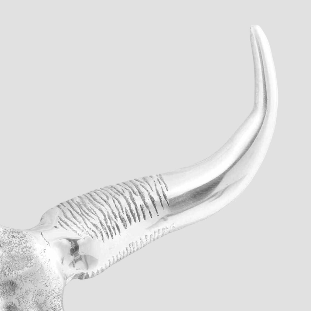 Crâne de taureau Argent 53 x 11 x 40 cm Aluminium
