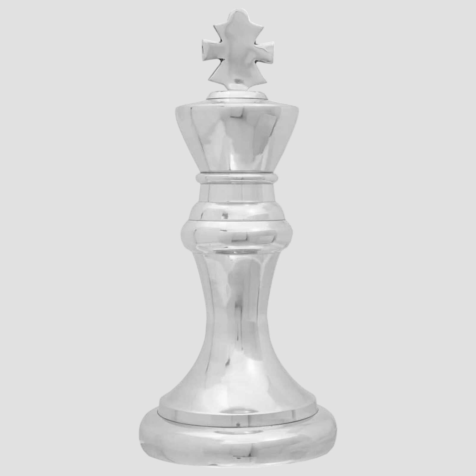 Sculptures 2 pcs Argent Aluminium