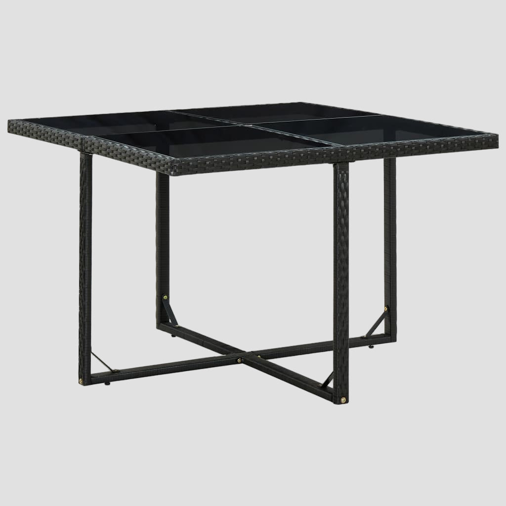 Ensemble à manger d'extérieur 5pcs coussins résine tressée