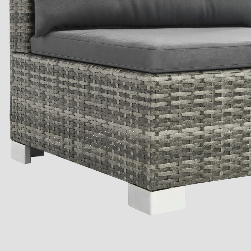 Salon de jardin 10 pcs avec coussins Résine tressée