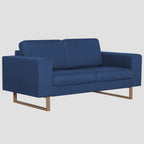 Ensemble de canapé 2 pcs tissu noir