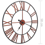 Horloge murale Métal 58 cm Rouge