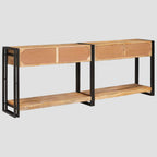 Table console 2 pcs Marron Bois de manguier brut massif