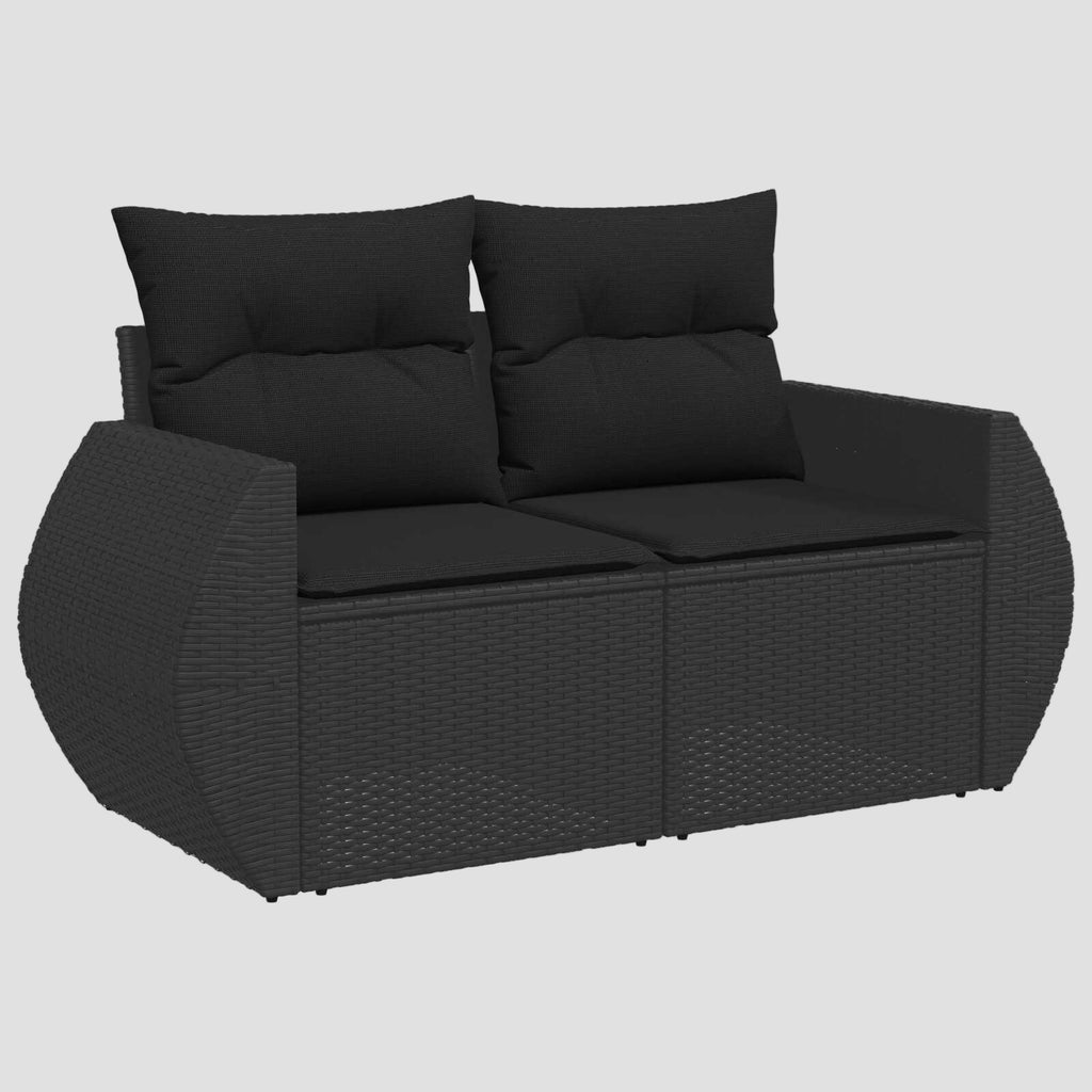 Ensemble de canapé de jardin 9 pcs polyrotin