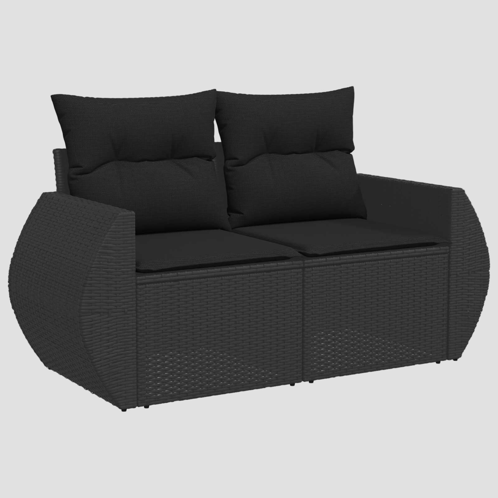 Ensemble de canapé de jardin 9 pcs polyrotin